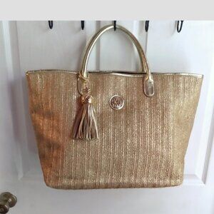 Lilly Pulitzer Bristole Gold Metallic Tote. New without Tags.